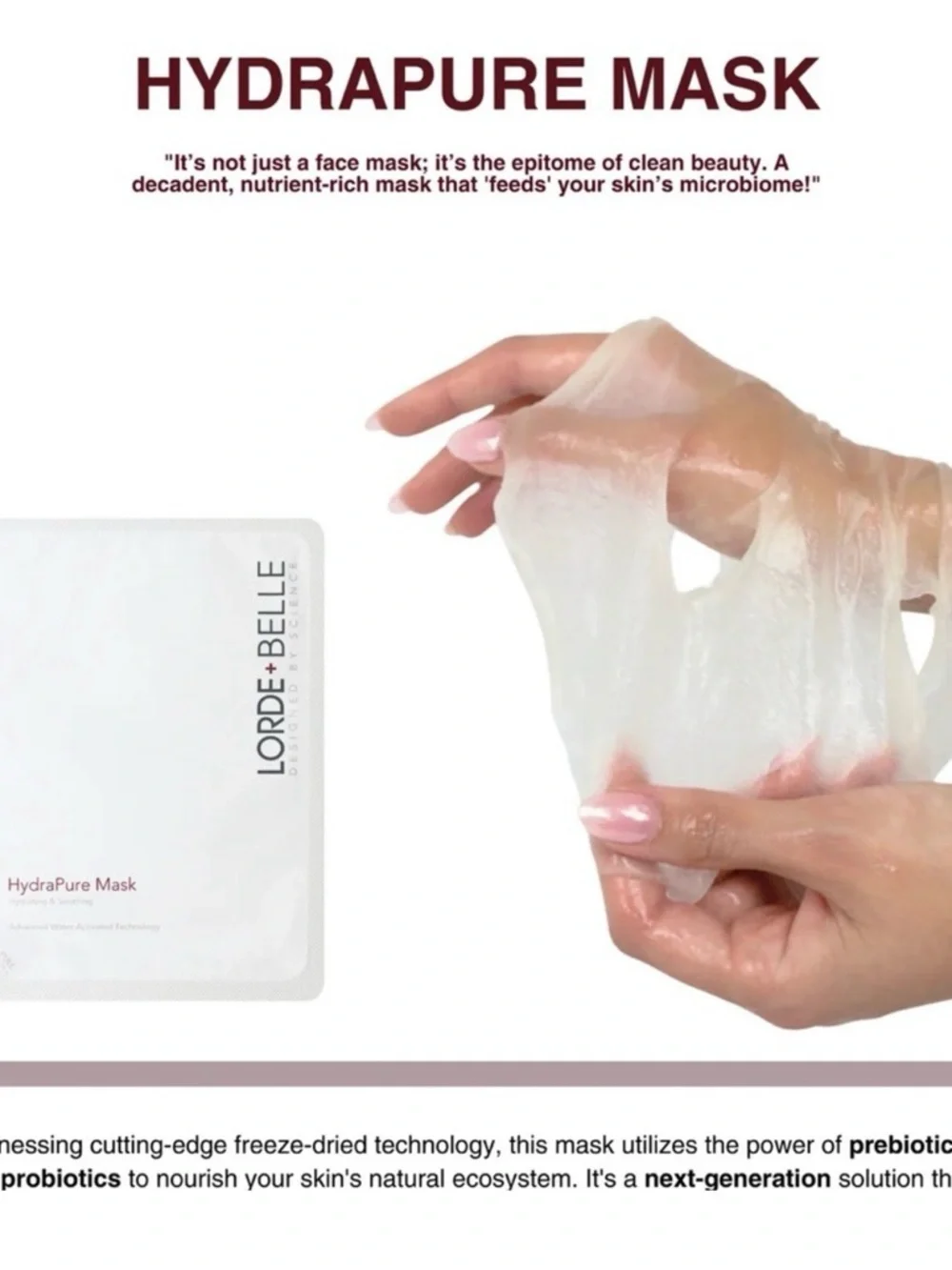 Lorde + Belle HydraPure Mask -Hydrating Face Masks (8 Pack)